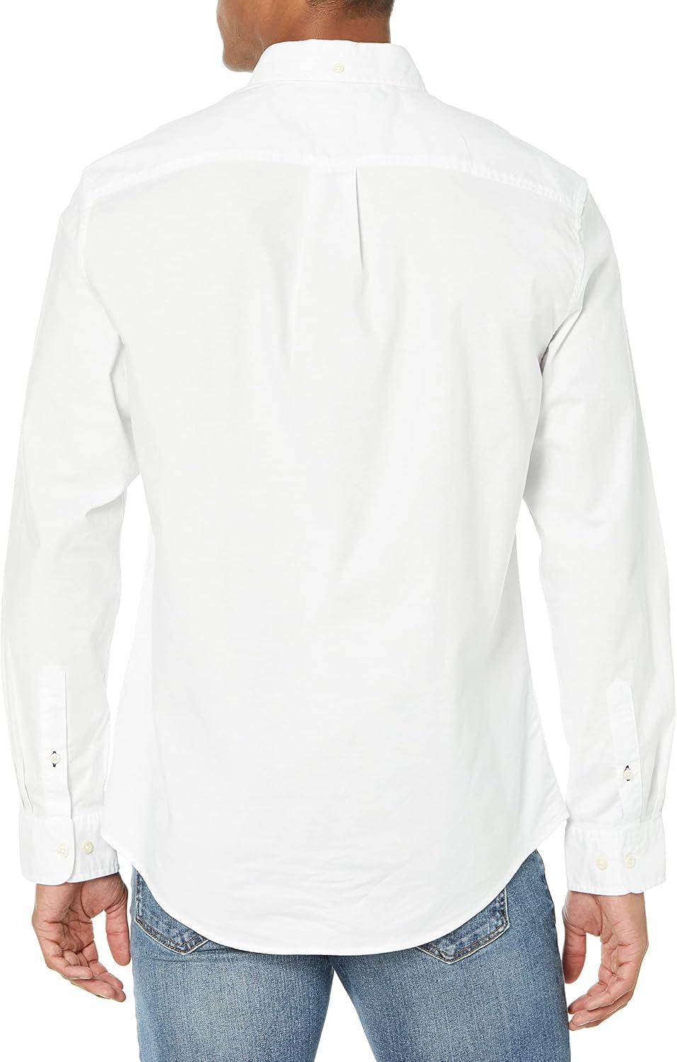 imageTommy Hilfiger Mens Long Sleeve Button Down Stretch Oxford Shirt in Regular FitOptic White