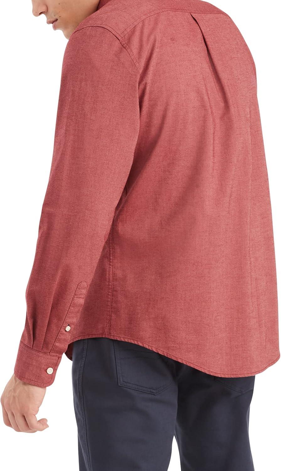 imageTommy Hilfiger Mens Long Sleeve Button Down Stretch Oxford Shirt in Regular FitRouge