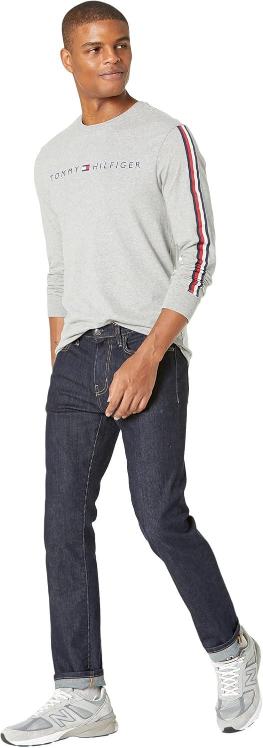 imageTommy Hilfiger Mens Long Sleeve Cotton Stretch Basic Slim Fit TShirtsGrey Heather