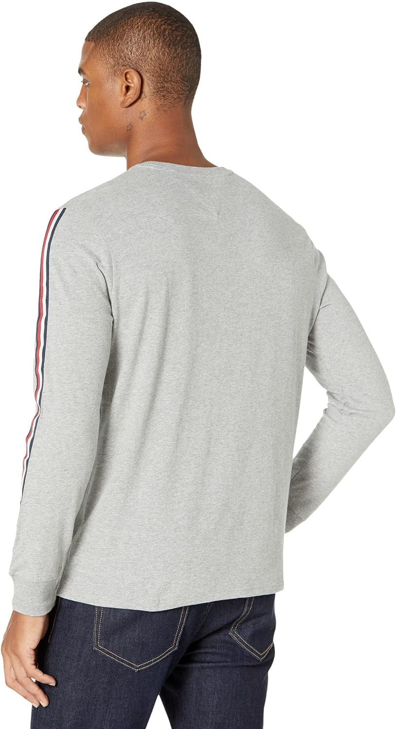 imageTommy Hilfiger Mens Long Sleeve Cotton Stretch Basic Slim Fit TShirtsGrey Heather