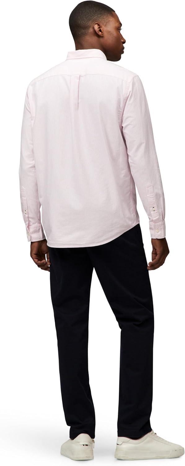 imageTommy Hilfiger Mens Long Sleeve Oxford Shirts in Regular Fit Mens Button Down Shirts Also Available in Big and TallClassic Pink White