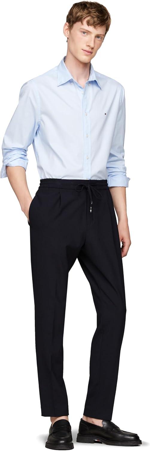 imageTommy Hilfiger Mens Long Sleeve Poplin Shirts in Regular Fit Mens Button Down Shirts Also Available in Big and TallSweet Blue