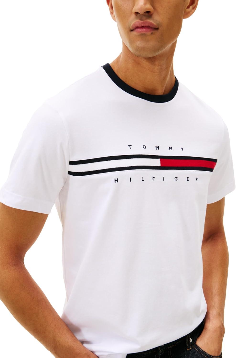 imageTommy Hilfiger Mens M Script Tino Ss TeeBright White
