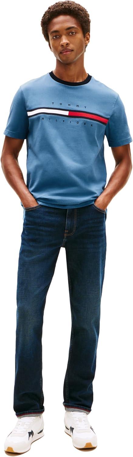 imageTommy Hilfiger Mens M Script Tino Ss TeeDull Cobalt Aa