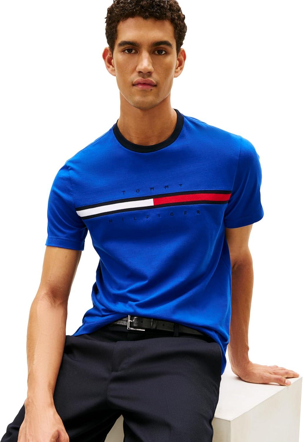 imageTommy Hilfiger Mens M Script Tino Ss TeeMazarine Bluep