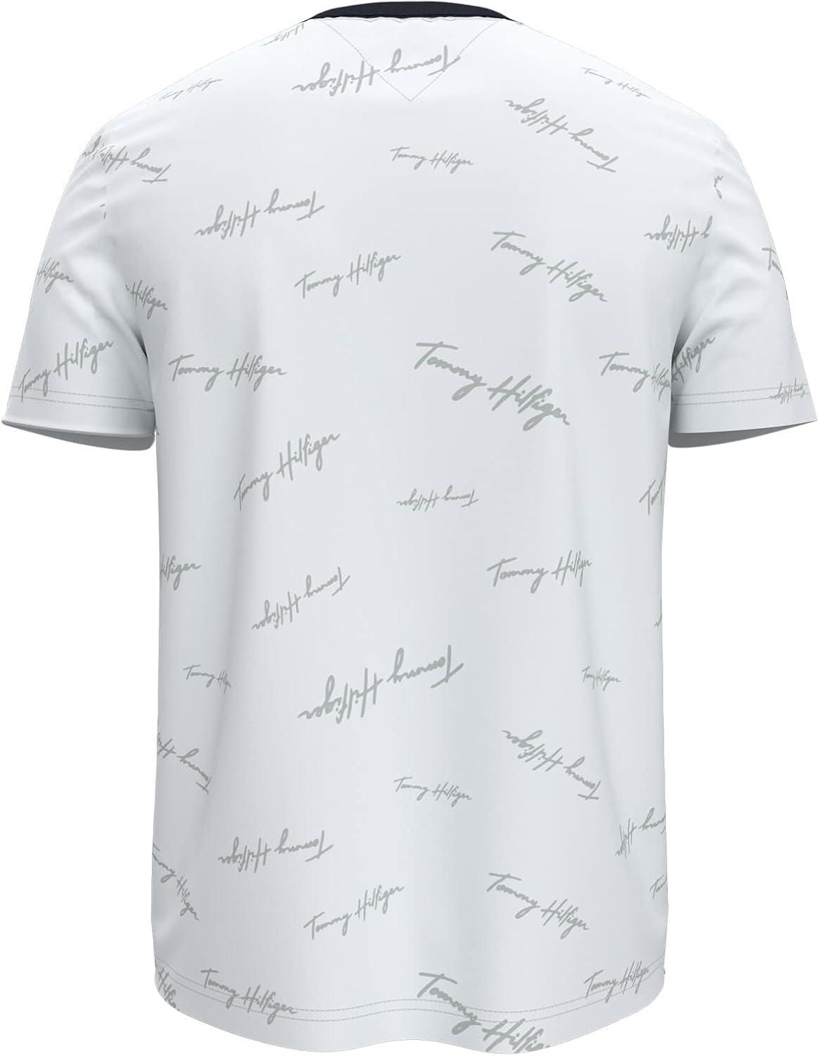 imageTommy Hilfiger Mens M Script Tino Ss TeeScript Tino Bright White