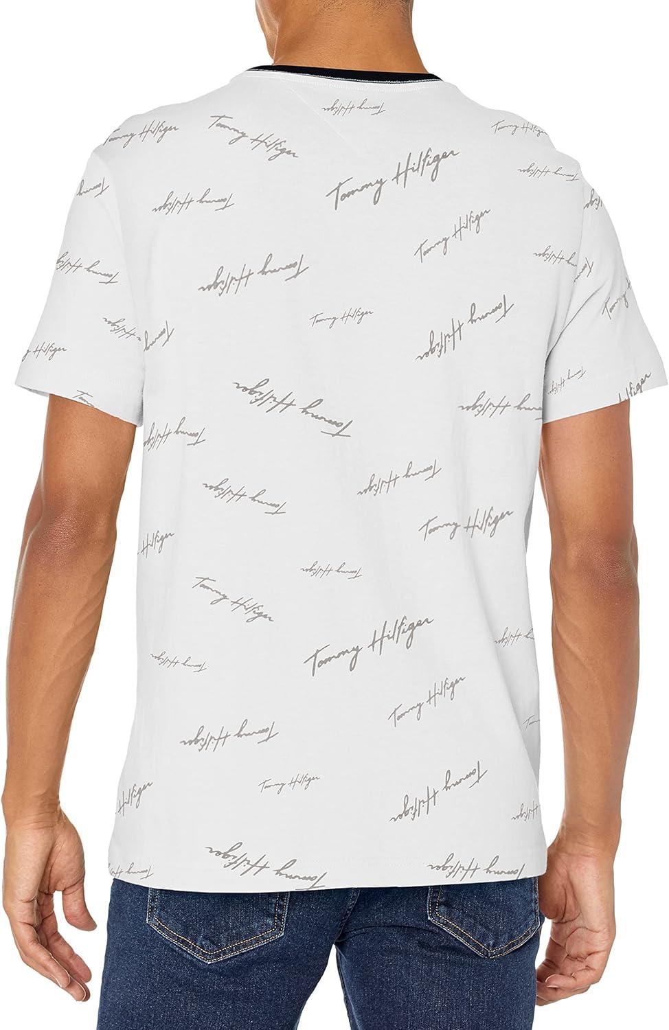 imageTommy Hilfiger Mens M Script Tino Ss TeeScript Tino Bright White