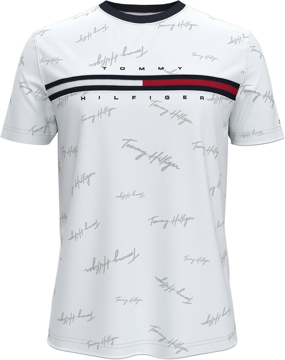 imageTommy Hilfiger Mens M Script Tino Ss TeeScript Tino Bright White