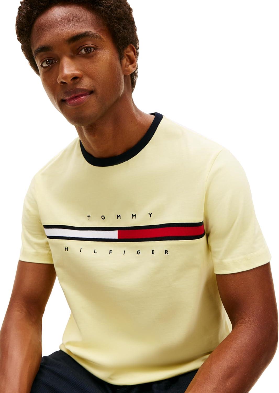 imageTommy Hilfiger Mens M Script Tino Ss TeeWax Yellow
