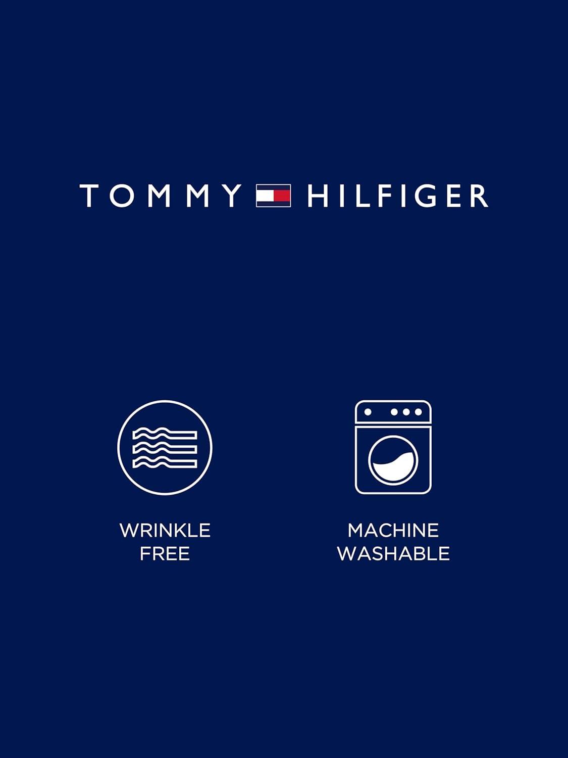 imageTommy Hilfiger Mens Non Iron Solid Button Collar Dress ShirtCayenne