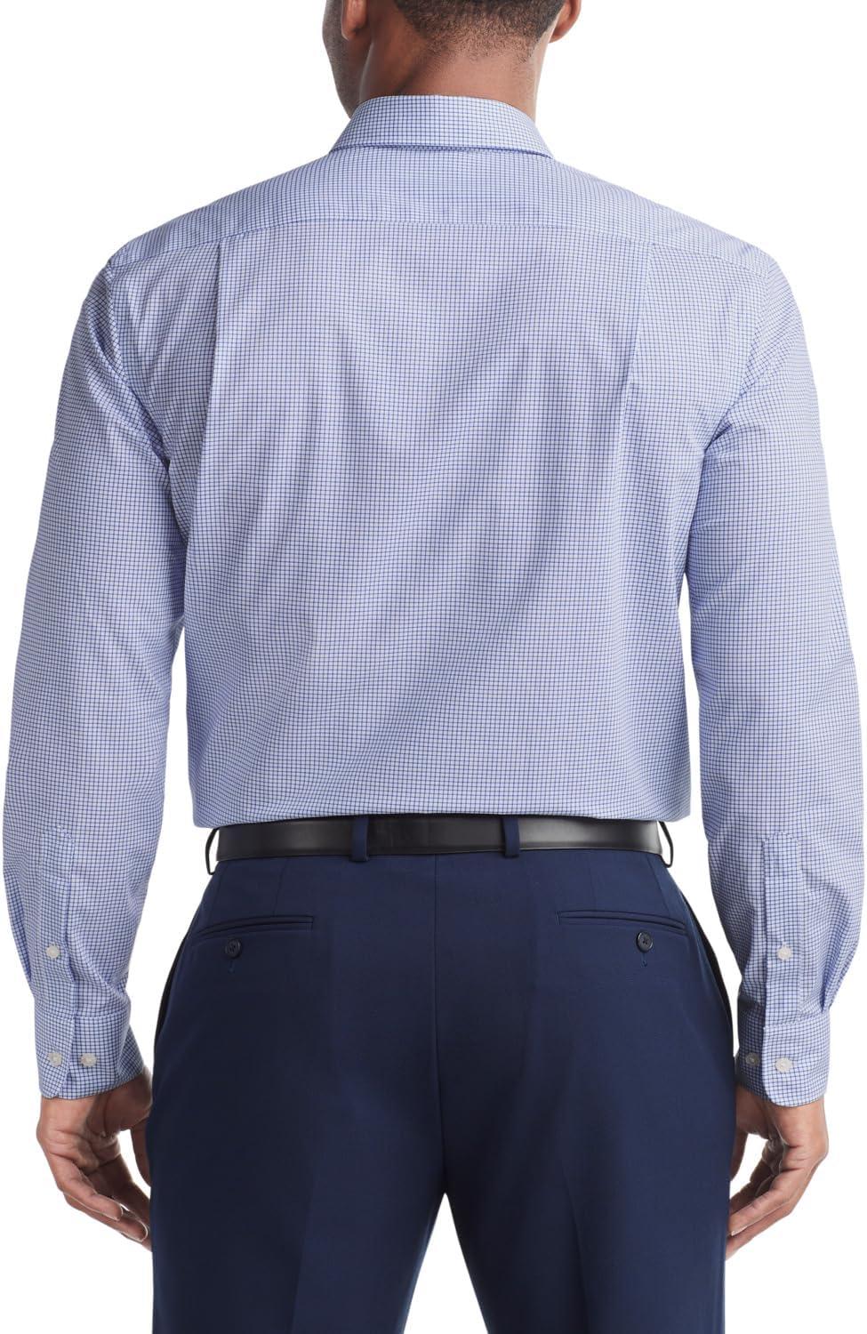 imageTommy Hilfiger Mens Regular Fit Non Iron Gingham Dress Shirt Amazon ExclusiveEmpire Blue