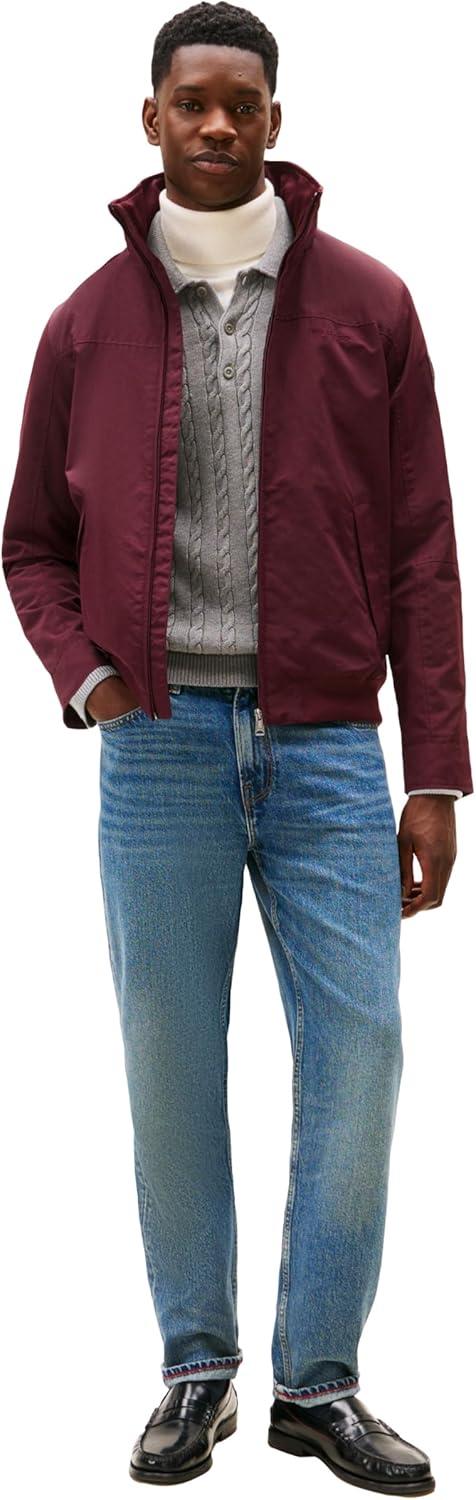 imageTommy Hilfiger Mens Seated Fit Regatta Jacket with Magnetic ZipperDeep Burgundy