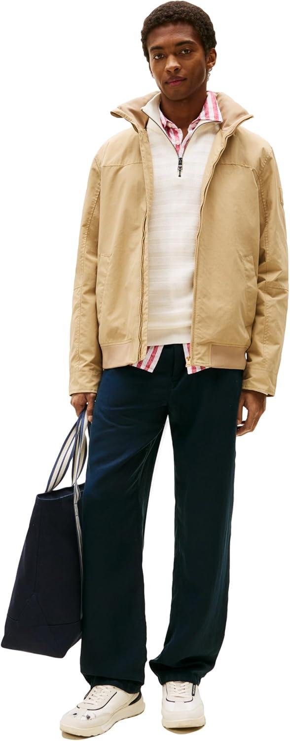 imageTommy Hilfiger Mens Seated Fit Regatta Jacket with Magnetic ZipperDesert