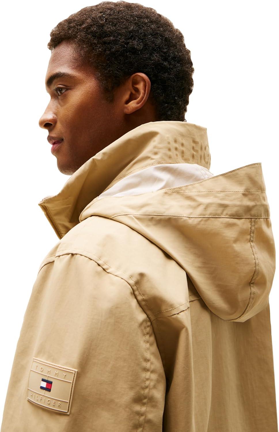 imageTommy Hilfiger Mens Seated Fit Regatta Jacket with Magnetic ZipperDesert