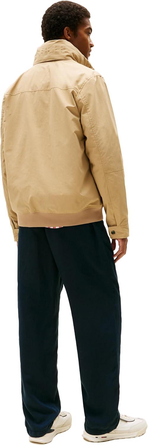 imageTommy Hilfiger Mens Seated Fit Regatta Jacket with Magnetic ZipperDesert