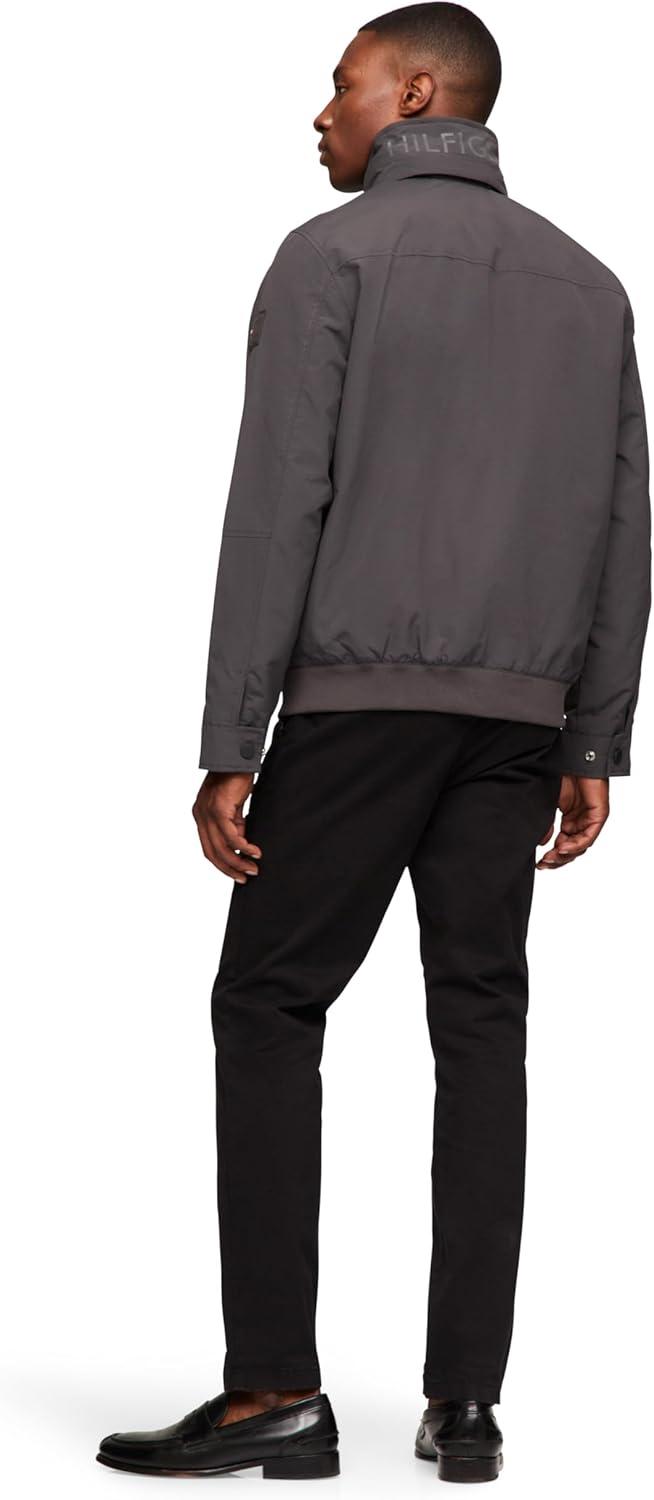 imageTommy Hilfiger Mens Seated Fit Regatta Jacket with Magnetic ZipperGrey Skies