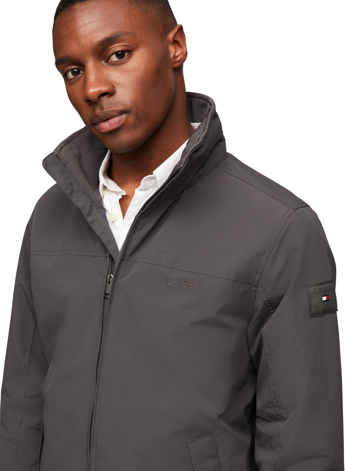 imageTommy Hilfiger Mens Seated Fit Regatta Jacket with Magnetic ZipperGrey Skies