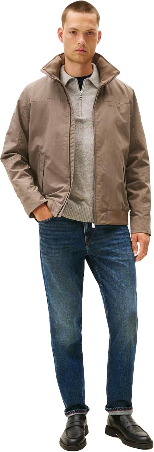 imageTommy Hilfiger Mens Seated Fit Regatta Jacket with Magnetic ZipperTaupe Stone