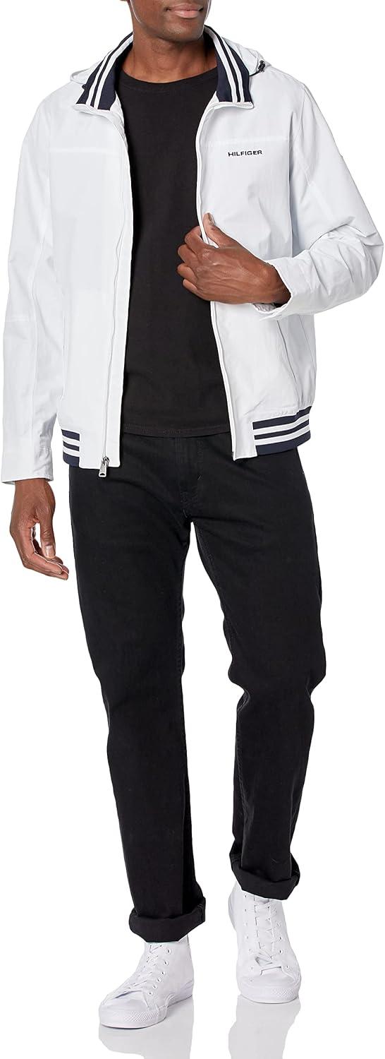imageTommy Hilfiger Mens Seated Fit Regatta Jacket with Magnetic ZipperWhite