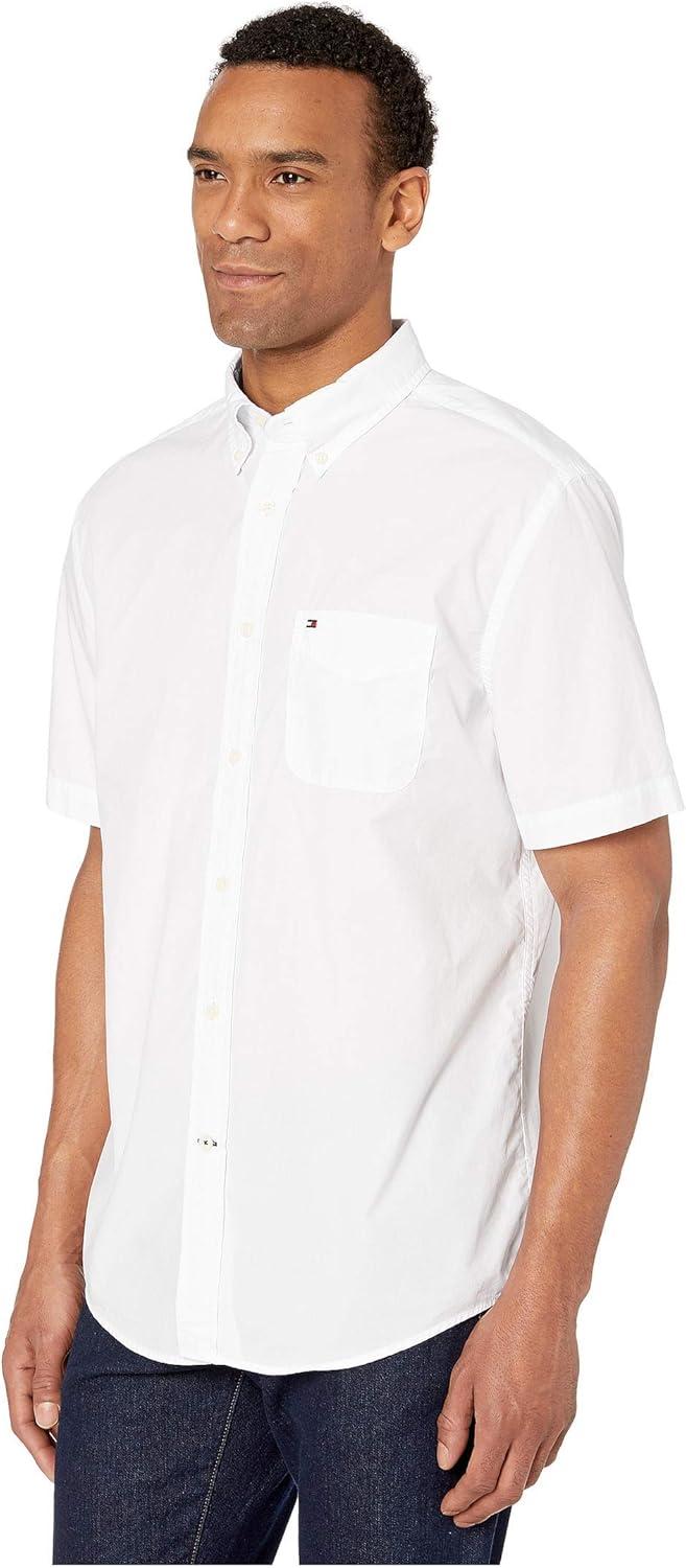 imageTommy Hilfiger Mens Short Sleeve ButtonDown ShirtBright White