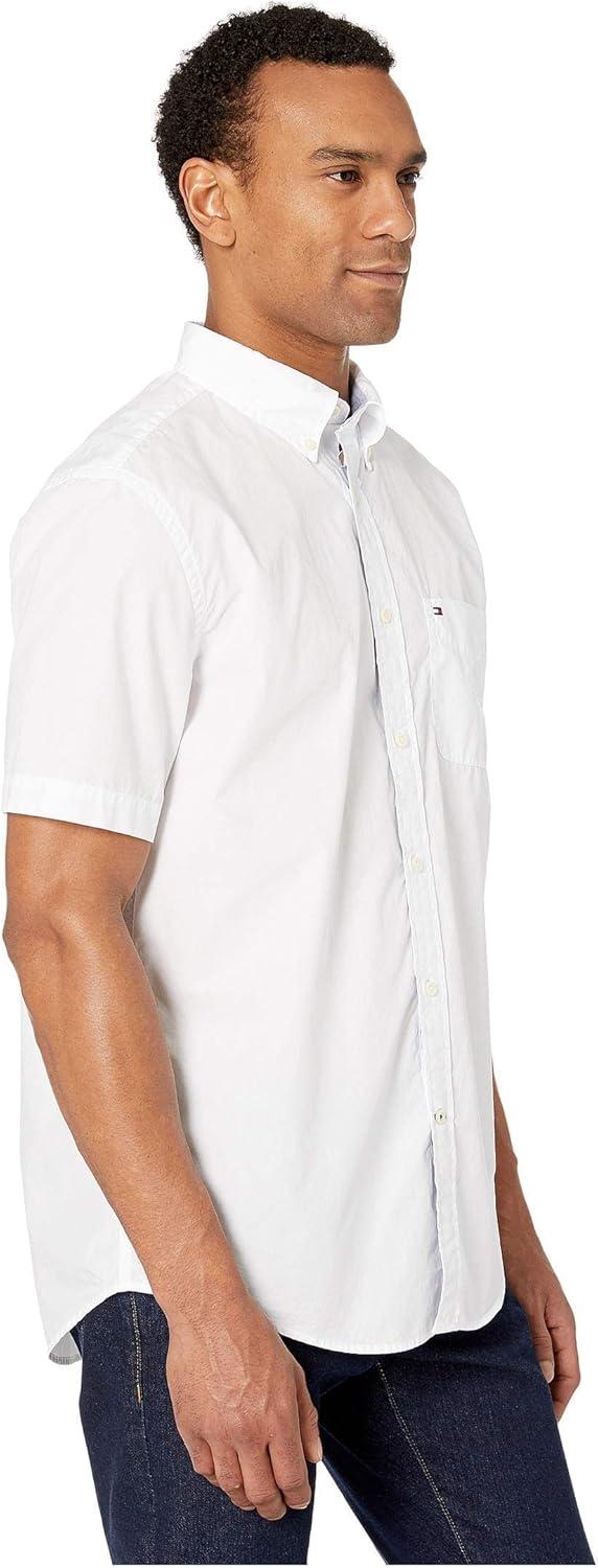 imageTommy Hilfiger Mens Short Sleeve ButtonDown ShirtBright White