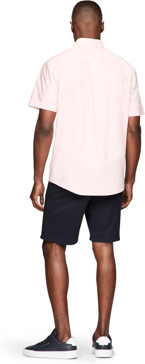 imageTommy Hilfiger Mens Short Sleeve ButtonDown ShirtPrecious Pink