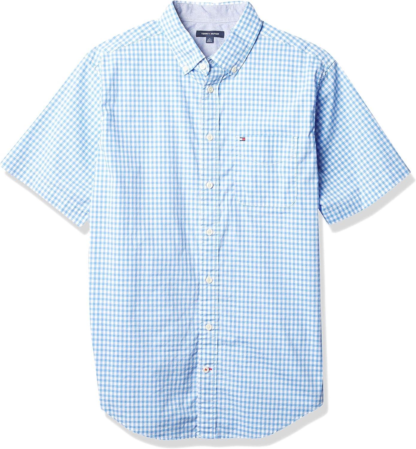imageTommy Hilfiger Mens Short Sleeve ButtonDown ShirtProvence