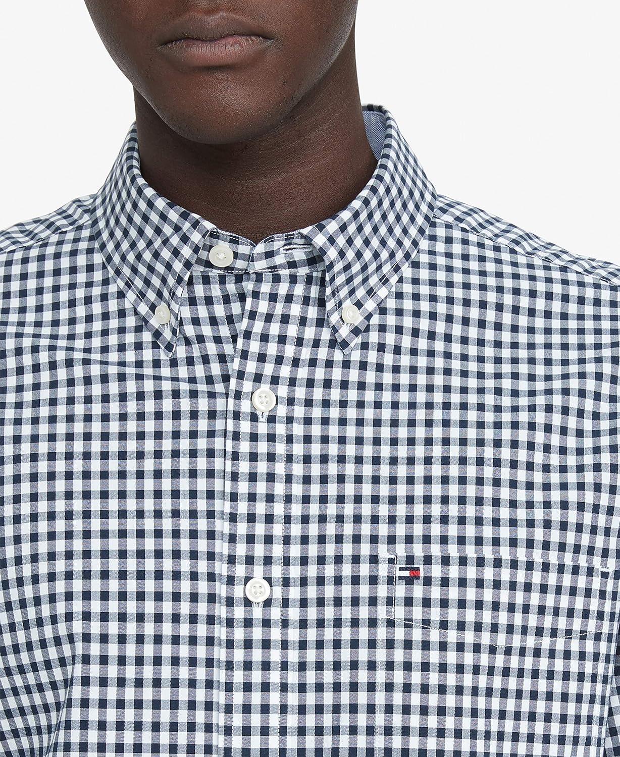imageTommy Hilfiger Mens Short Sleeve ButtonDown ShirtSky Captain