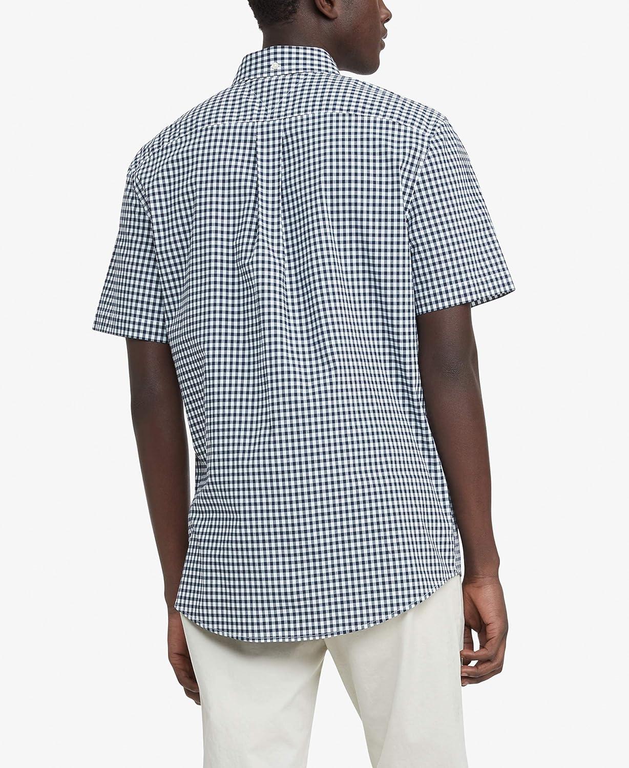 imageTommy Hilfiger Mens Short Sleeve ButtonDown ShirtSky Captain