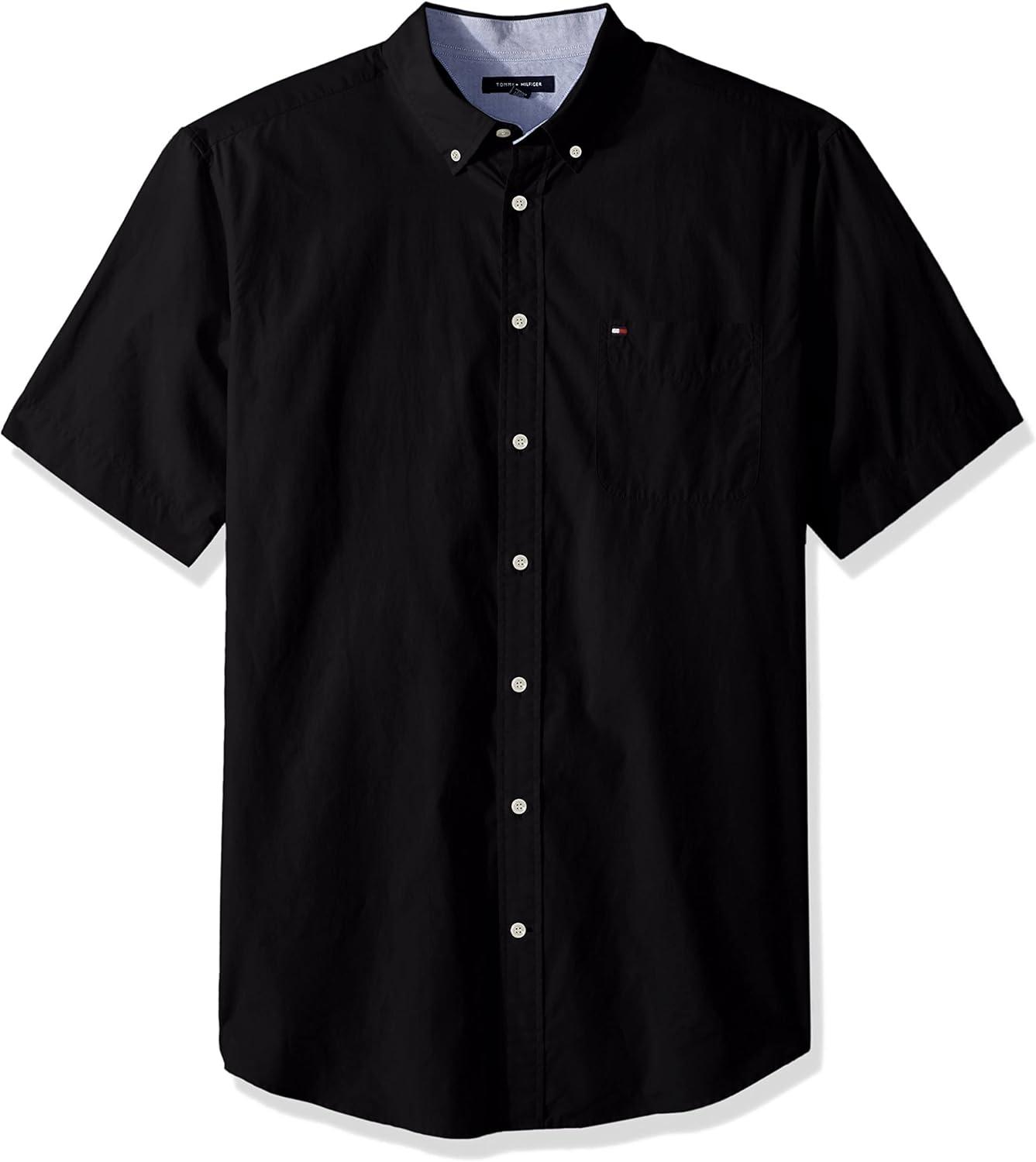 imageTommy Hilfiger Mens Short Sleeve ButtonDown ShirtTommy Black