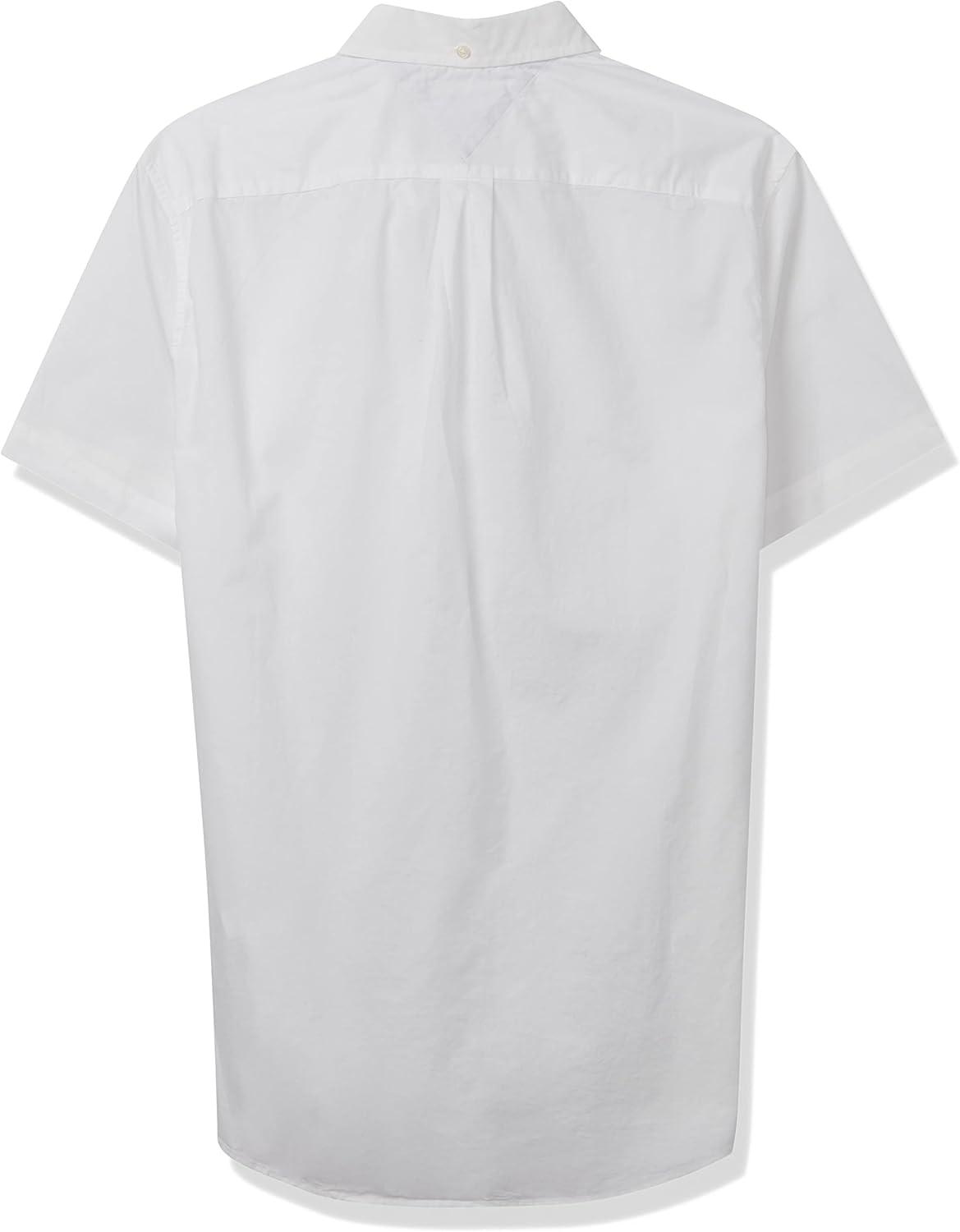 imageTommy Hilfiger Mens Short Sleeve Casual Button Down Shirt in Regular FitBright White