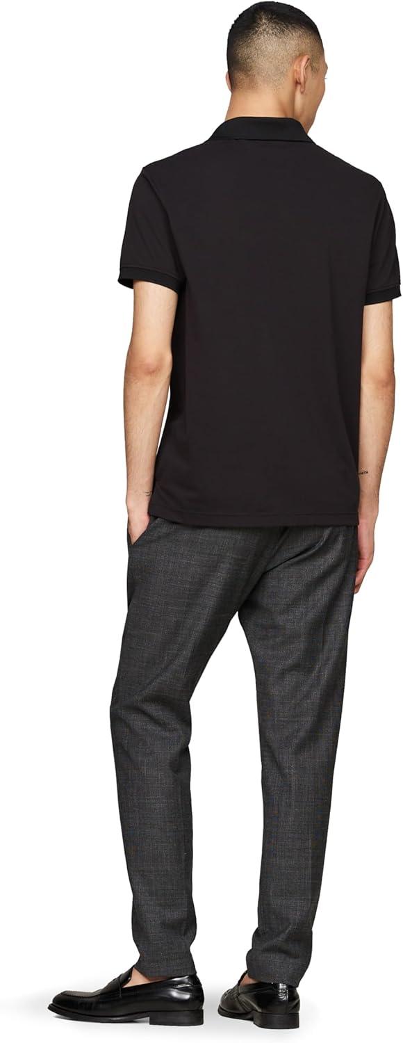 imageTommy Hilfiger Mens Short Sleeve Casual Dri Fit Polo Shirts in Regular Fit with Moisture Wicking and StretchBlack