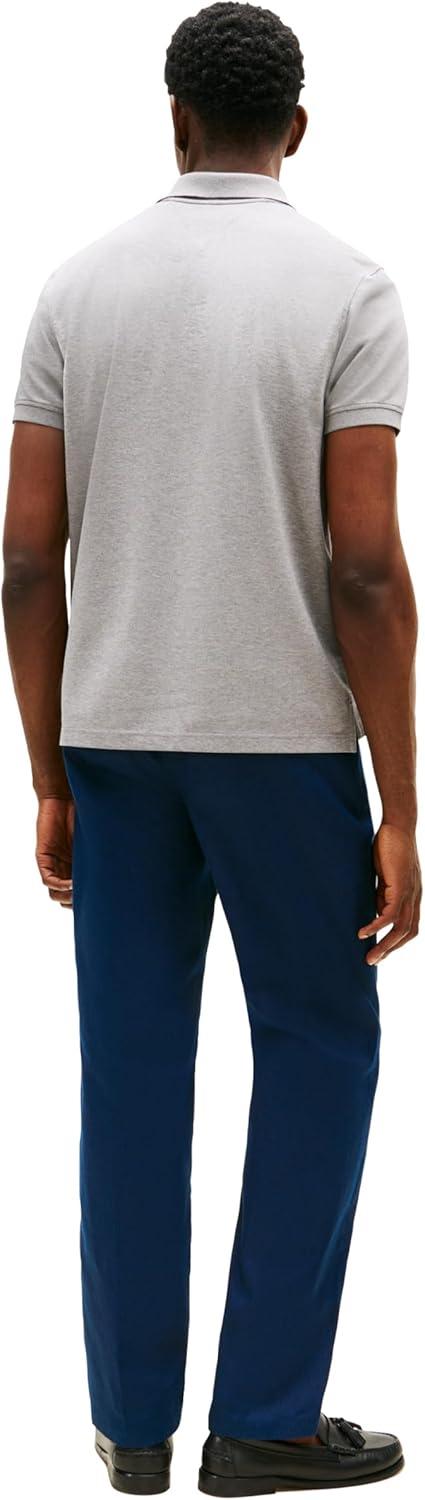 imageTommy Hilfiger Mens Short Sleeve Casual Dri Fit Polo Shirts in Regular Fit with Moisture Wicking and StretchMedium Grey Heather
