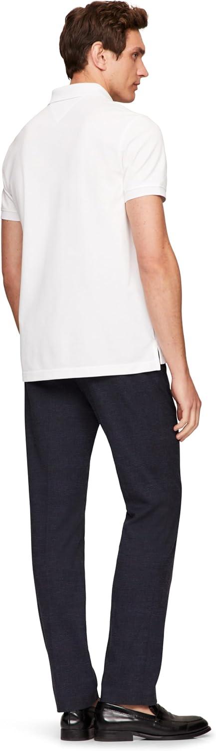 imageTommy Hilfiger Mens Short Sleeve Casual Dri Fit Polo Shirts in Regular Fit with Moisture Wicking and StretchWhite