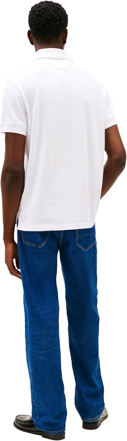 imageTommy Hilfiger Mens Short Sleeve Casual Polo Shirts in Regular Fit with Chest Logo DesignsWhite