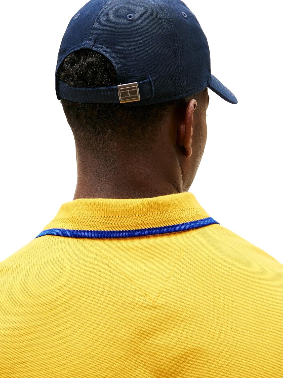 imageTommy Hilfiger Mens Short Sleeve Casual Polo Shirts in Regular Fit with Embroidered Crest DesignCountryside Yellow