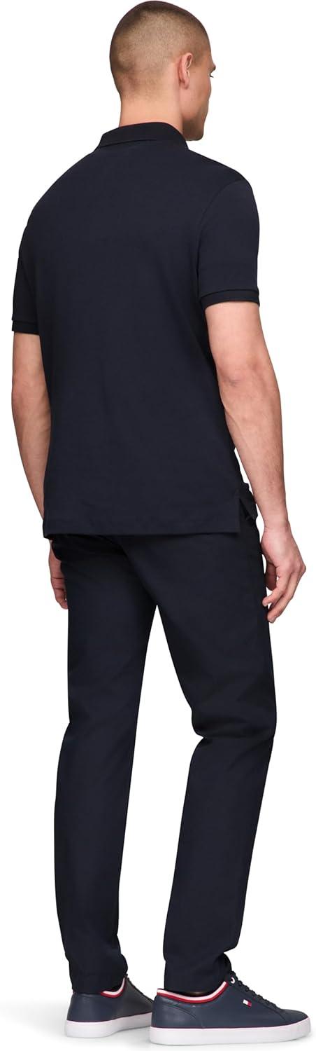 imageTommy Hilfiger Mens Short Sleeve Casual Polo Shirts in Regular Fit with Liquid CottonDesert Sky