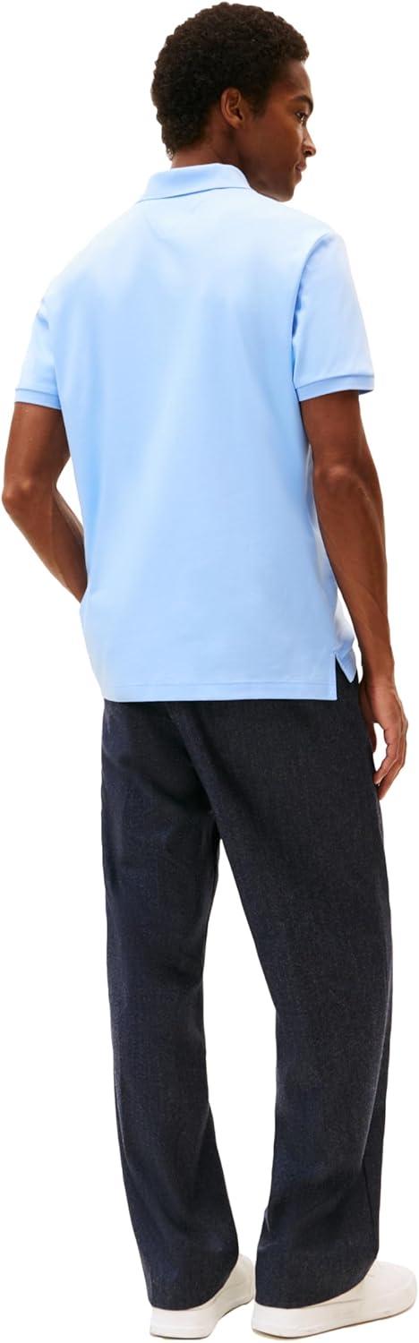 imageTommy Hilfiger Mens Short Sleeve Casual Polo Shirts in Regular Fit with Liquid CottonVessel Blue