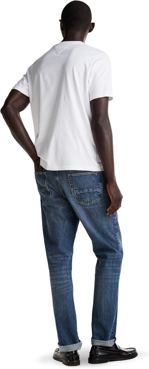 imageTommy Hilfiger Mens Short Sleeve Cotton Graphic TShirt with Printed LogoWhite