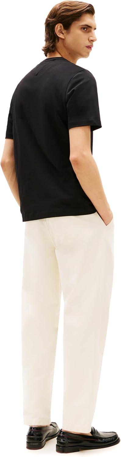 imageTommy Hilfiger Mens Short Sleeve Cotton Graphic TShirts with Embroidered Monogram LogoBlack
