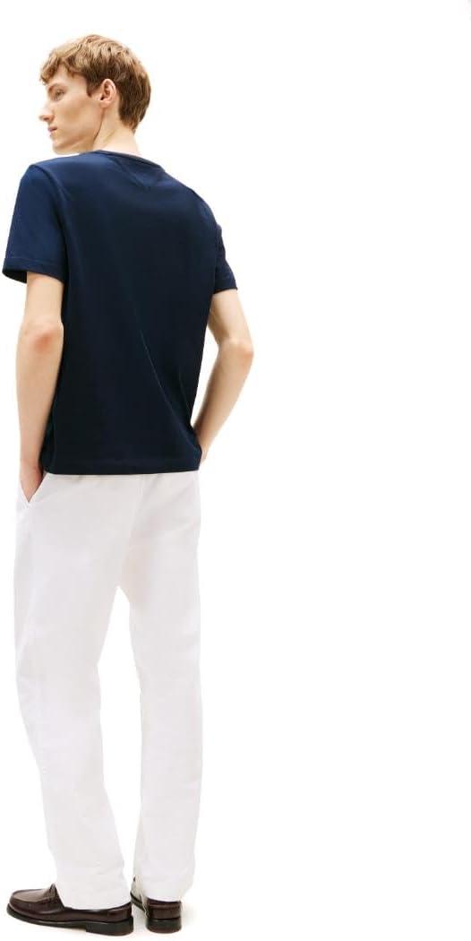 imageTommy Hilfiger Mens Short Sleeve Cotton Graphic TShirts with Embroidered Monogram LogoDesert Sky