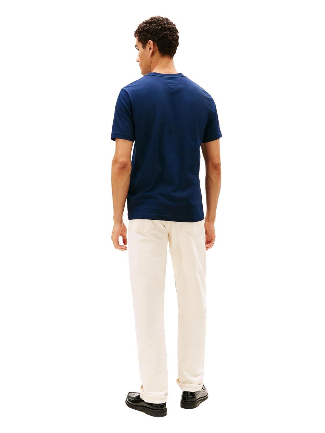 imageTommy Hilfiger Mens Short Sleeve Cotton Graphic TShirts with Photo Print GraphicDark Night Navy