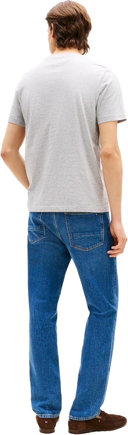 imageTommy Hilfiger Mens Short Sleeve Cotton Graphic TShirts with Pocket and LogoLight Grey Heather