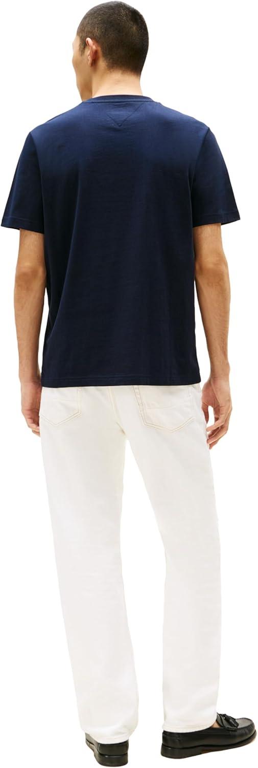 imageTommy Hilfiger Mens Short Sleeve Cotton Graphic TShirts with Printed LogoDesert Sky