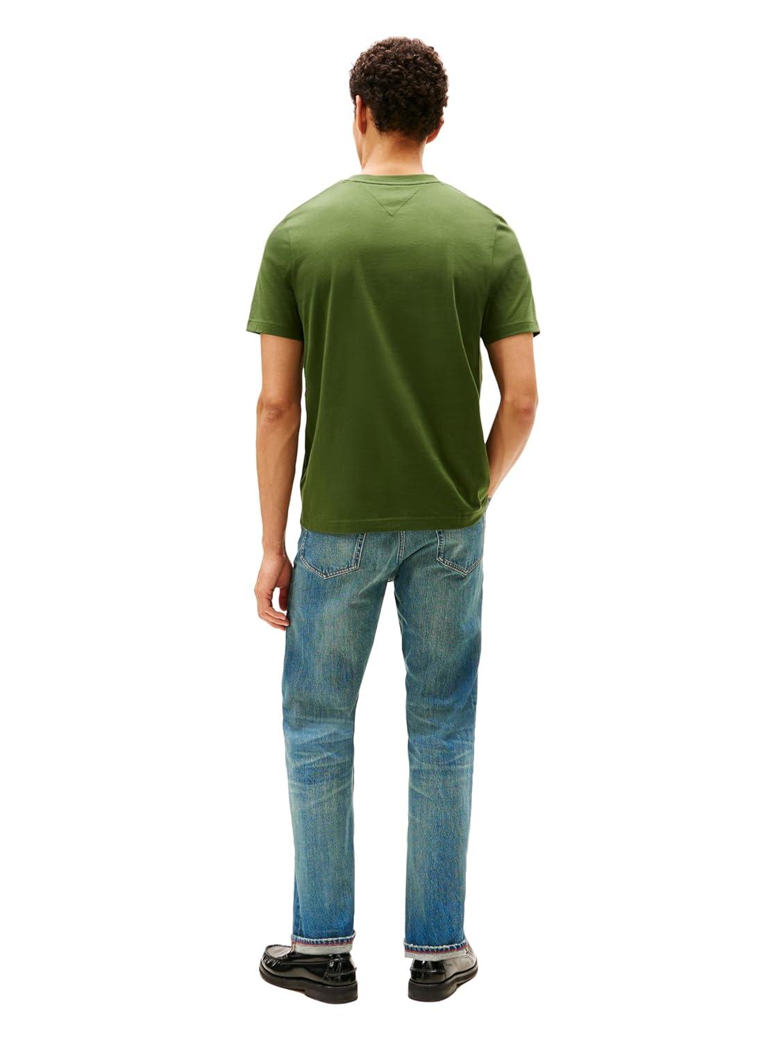 imageTommy Hilfiger Mens Short Sleeve Cotton Graphic TShirts with Printed Script and Flag LogoMountain Pine