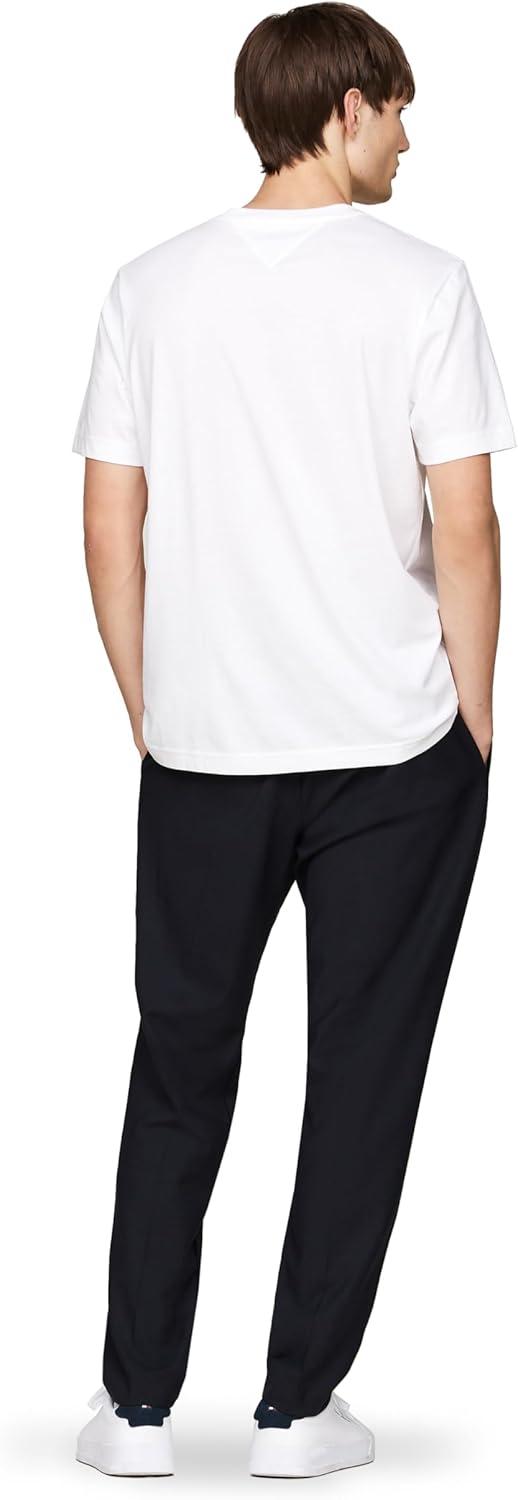 imageTommy Hilfiger Mens Short Sleeve Cotton Graphic TShirts with Signature Stripe Logo Also Available in Big ampamp TallWhite