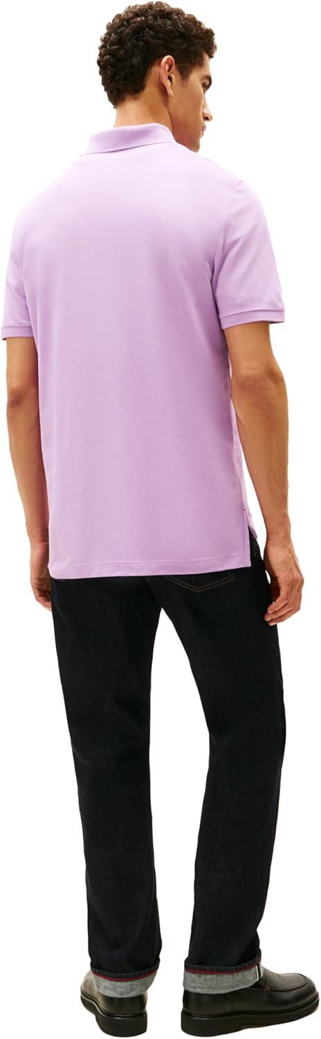 imageTommy Hilfiger Mens Short Sleeve Cotton Pique Polo Shirt in Classic FitAfrican Violet