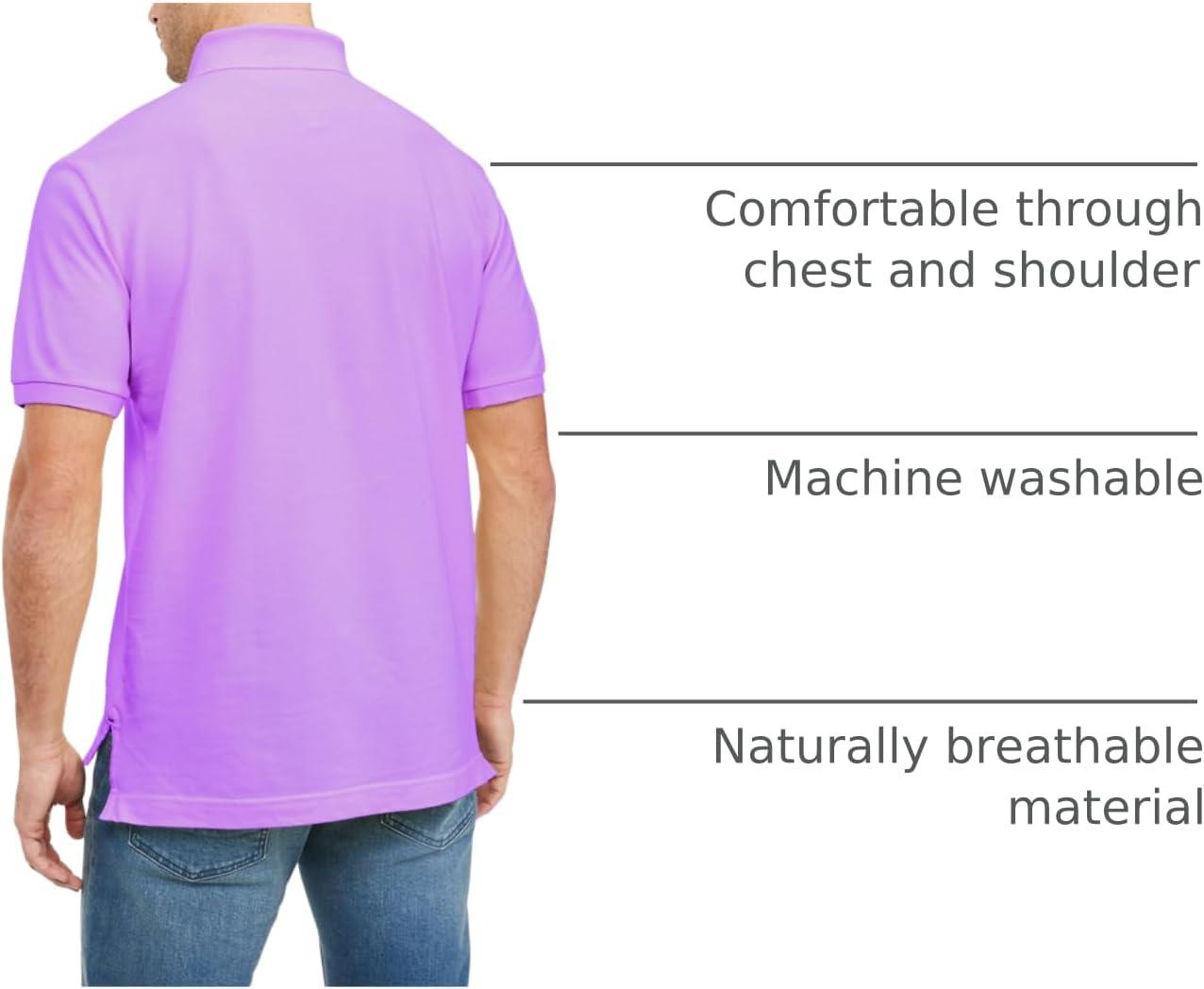 imageTommy Hilfiger Mens Short Sleeve Cotton Pique Polo Shirt in Classic FitAfrican Violet