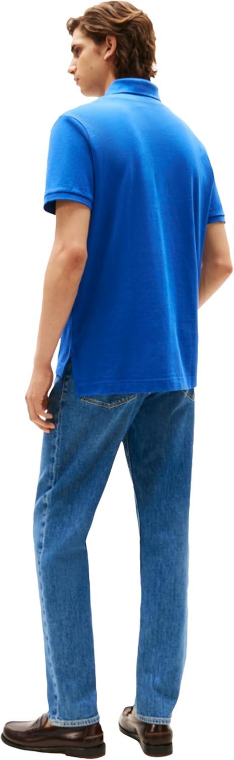 imageTommy Hilfiger Mens Short Sleeve Cotton Pique Polo Shirt in Classic FitCobalt Heather