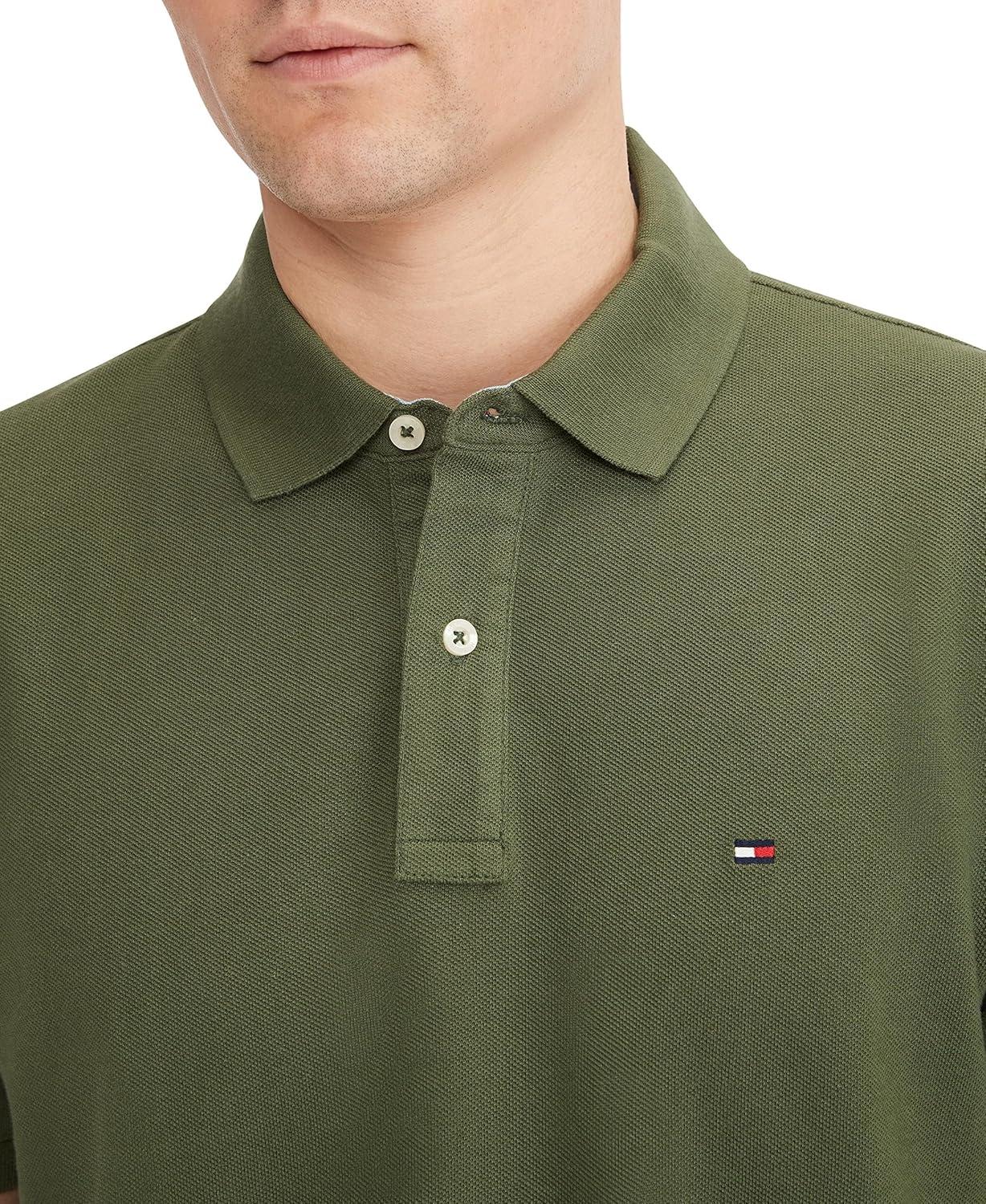 imageTommy Hilfiger Mens Short Sleeve Cotton Pique Polo Shirt in Classic FitThyme